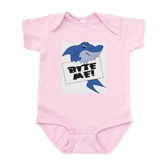 CafePress - Bite Me Shark Infant Bodysuit - Baby Light Bodysuit, Size Newborn - 24 Months