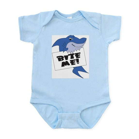 CafePress - Bite Me Shark Infant Bodysuit - Baby Light Bodysuit, Size Newborn - 24 Months