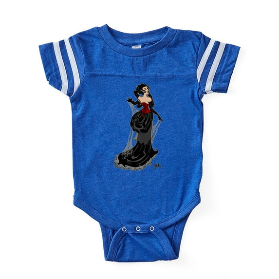 CafePress - Bl_Black Widow Fairy - Cute Infant Baby Football Bodysuit