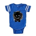 thumbnail image 1 of CafePress - Bl_Blue Black Cat - Cute Infant Baby Football Bodysuit, 1 of 3