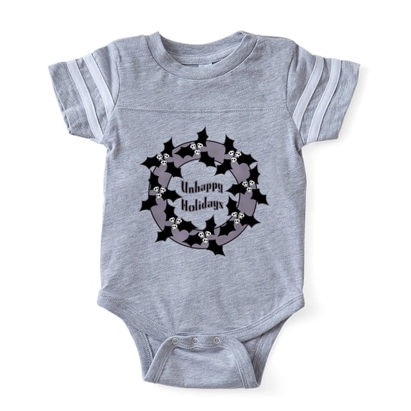 CafePress - Bl_Goth Holly - Cute Infant Baby Football Bodysuit
