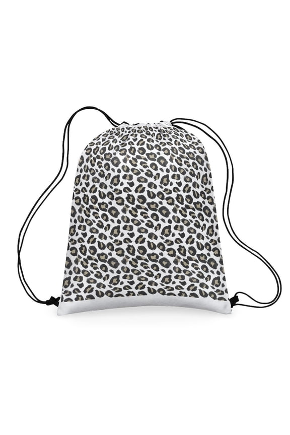 - Black And Tan Leopard Pattern - Colorful 16"x20" Drawstring Bag
