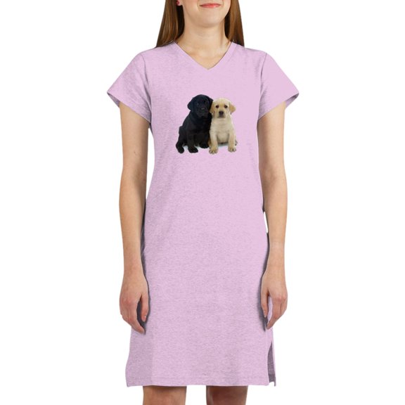 CafePress - Black And White Labrador Puppies. Women's Nightshi - Women's Nightshirt