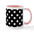 CafePress - Black And White Polka Dots Pattern Mug - 11 oz Ceramic Mug ...