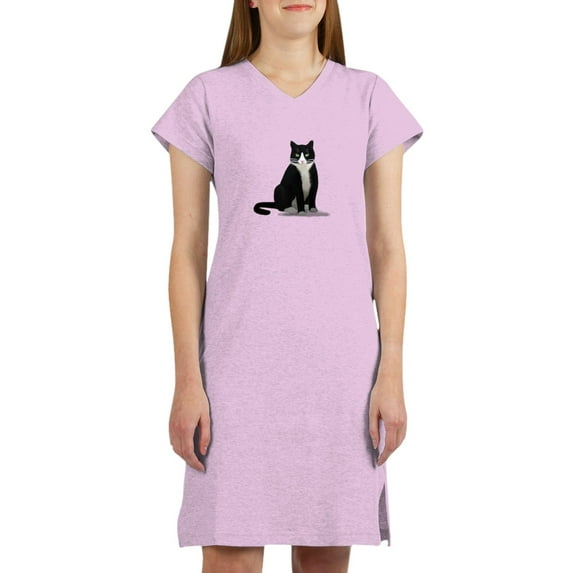 CafePress - Black And White Tuxedo Cat - Women's Nightshirt