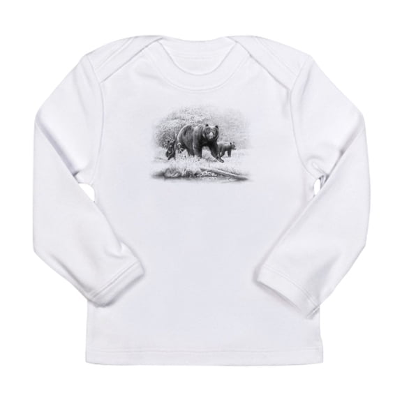 CafePress - Black Bear Long Sleeve Infant T Shirt - Long Sleeve Infant T-Shirt