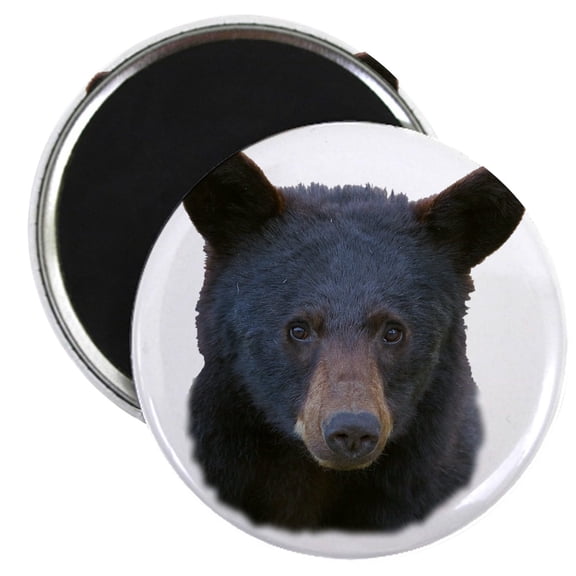 CafePress - Black Bear Magnets - 2.25" Round Magnet, Refrigerator Magnet, Button Magnet Style