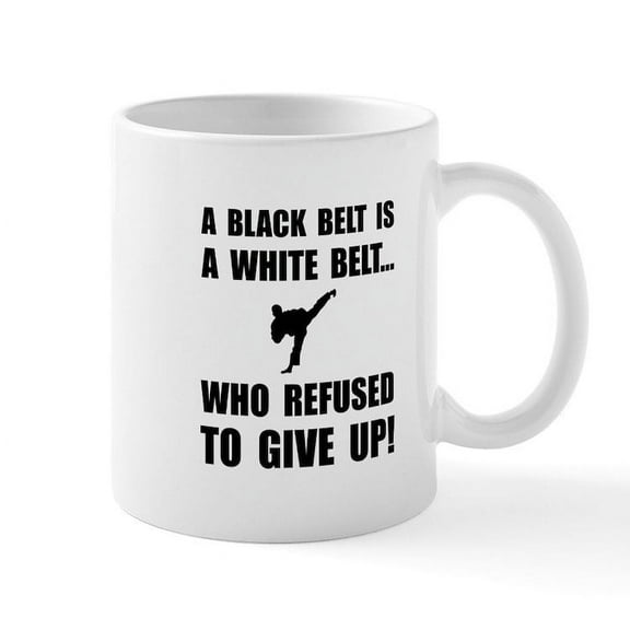 CafePress - Black Belt Refusal Mugs - 11 oz Ceramic Mug - Novelty Coffee Tea Cup