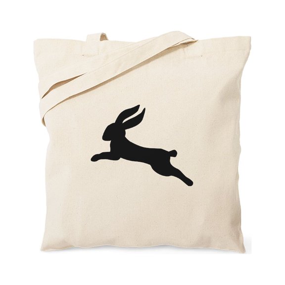 CafePress - Black Bunny Rabbit Tote Bag - Unisex Canvas Tote Bag, Beige, 1-Piece
