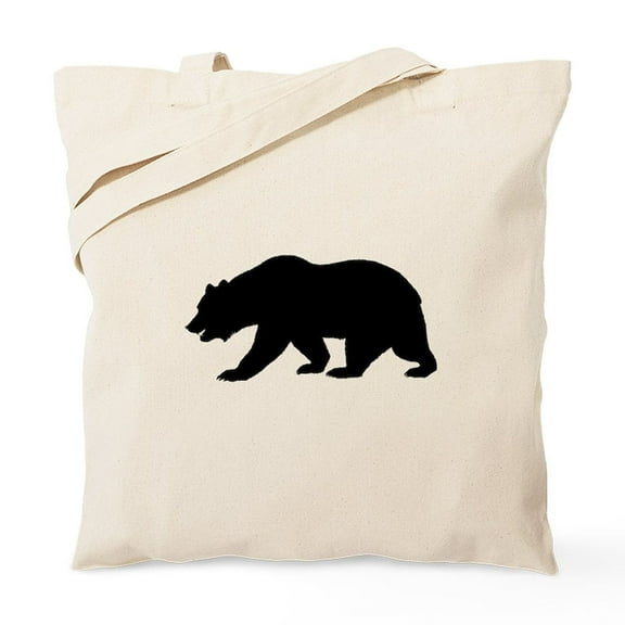 CafePress - Black California Bear Tote Bag - Unisex Canvas Tote Bag, Beige, 1-Piece