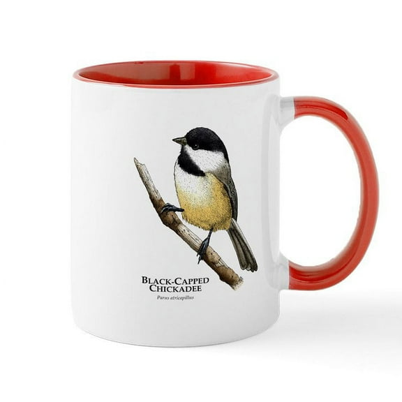 CafePress - Black Capped Chickadee Mug - 11 oz Ceramic Mug - Novelty Coffee Tea Cup