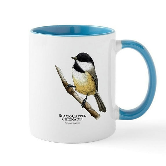 CafePress - Black Capped Chickadee Mug - 11 oz Ceramic Mug - Novelty Coffee Tea Cup