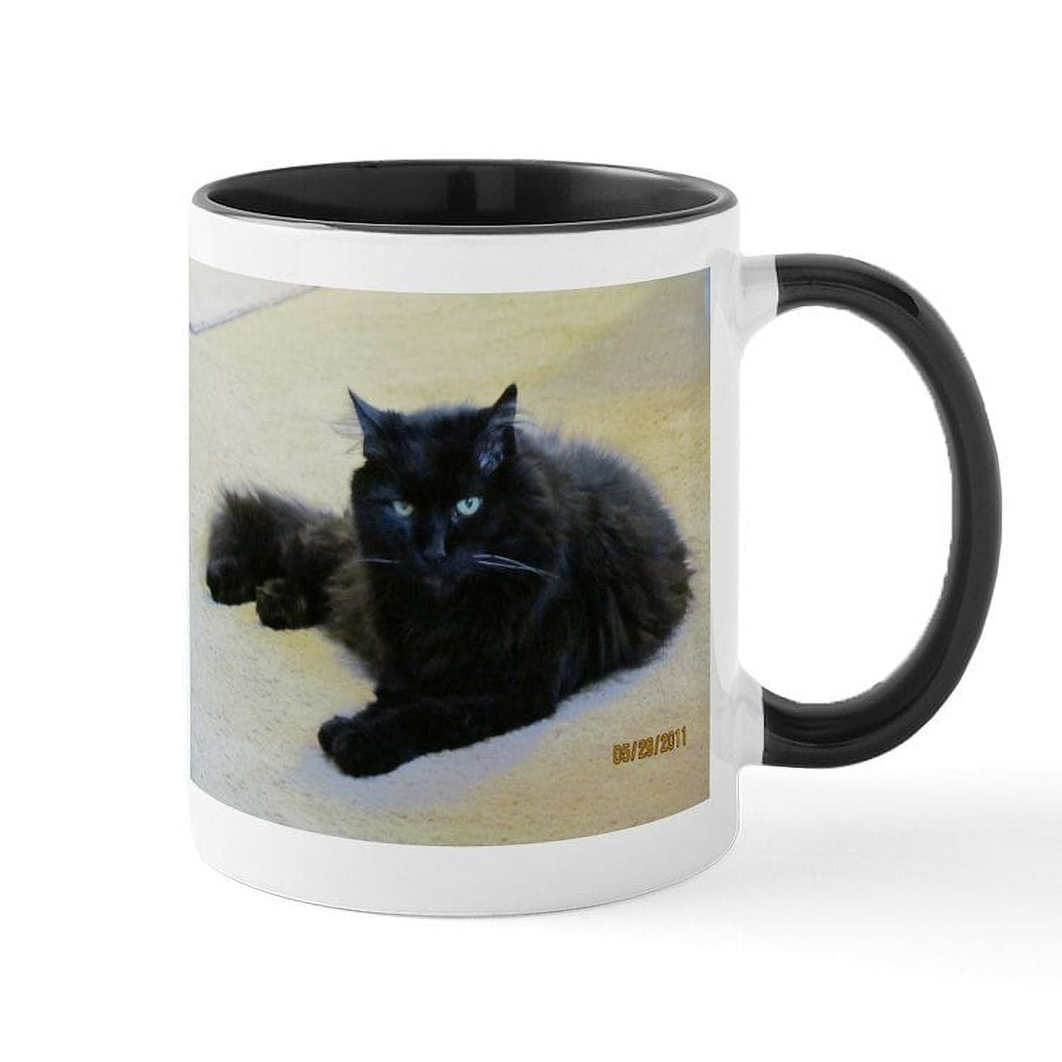 CafePress - Black Cat Mug - 11 oz Ceramic Mug - Novelty Coffee Tea Cup -  Walmart.com