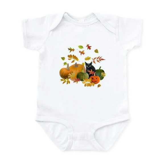 CafePress - Black Cat Pumpkins Infant Bodysuit - Baby Light Bodysuit, Size Newborn - 24 Months