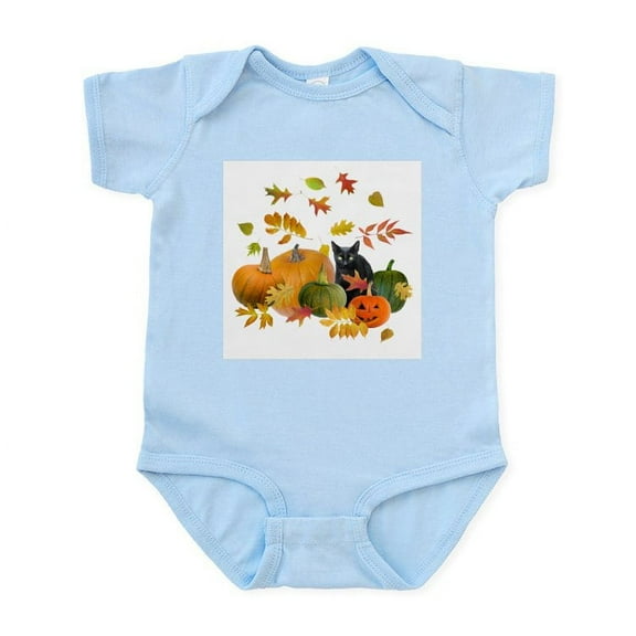 CafePress - Black Cat Pumpkins Infant Bodysuit - Baby Light Bodysuit, Size Newborn - 24 Months