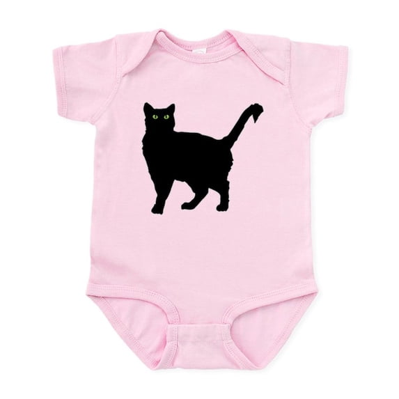 CafePress - Black Cat Silhouette Baby Light Bodysuit - Baby Light Bodysuit, Size Newborn - 24 Months