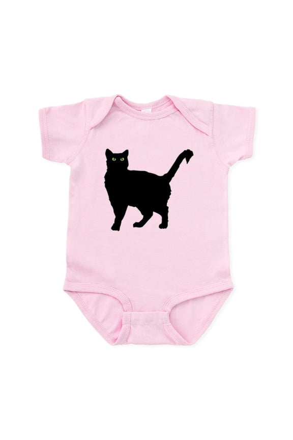 - Black Cat Silhouette Baby Light Bodysuit - Baby Light Bodysuit, Size Newborn - 24 Months
