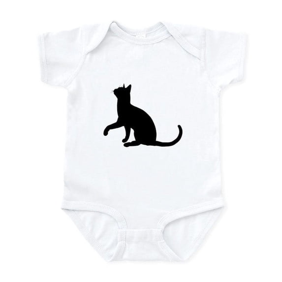 CafePress - Black Cat Silhouette Infant Creeper - Baby Light Bodysuit, Size Newborn - 24 Months