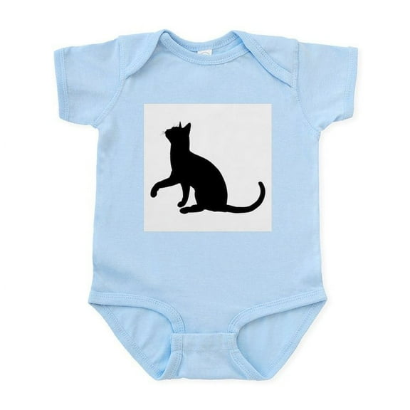 CafePress - Black Cat Silhouette Infant Creeper - Baby Light Bodysuit, Size Newborn - 24 Months