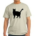 thumbnail image 1 of CafePress - Black Cat Silhouette Light T Shirt - Men's Classic Graphic T-Shirt, 1 of 4