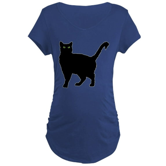 CafePress - Black Cat Silhouette Maternity Dark T Shirt - Maternity Dark T-Shirt