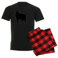 thumbnail image 1 of CafePress - Black Cat Silhouette Men's Dark Pajamas - Men's Dark Loose Fit Cotton Pajama Set, 1 of 7