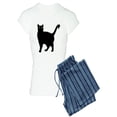 thumbnail image 1 of CafePress - Black Cat Silhouette - Women's Light Pajamas, 1 of 1