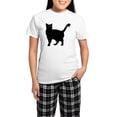 thumbnail image 1 of CafePress - Black Cat Silhouette Women's Light Pajamas - Women's Short Sleeve Print T-Shirt and Pants Light Cotton Pajama Set, 1 of 7