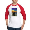 thumbnail image 1 of CafePress - Black Cat Star Gazing Baseball Jersey - Cotton Baseball Jersey, 3/4 Raglan Sleeve Shirt, 1 of 4
