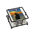 thumbnail image 1 of CafePress - Black Cat Star Gazing - Tile Coaster, Drink Coaster Set of 4 w/ holder, 1 of 4