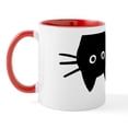 thumbnail image 1 of CafePress - Black Cat Upside Down Mug - 11 oz Ceramic Mug - Novelty Coffee Tea Cup, 1 of 6