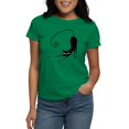 thumbnail image 1 of CafePress - Black Cat Women's Dark T Shirt - Women's Traditional Fit Dark T-Shirt, 1 of 4