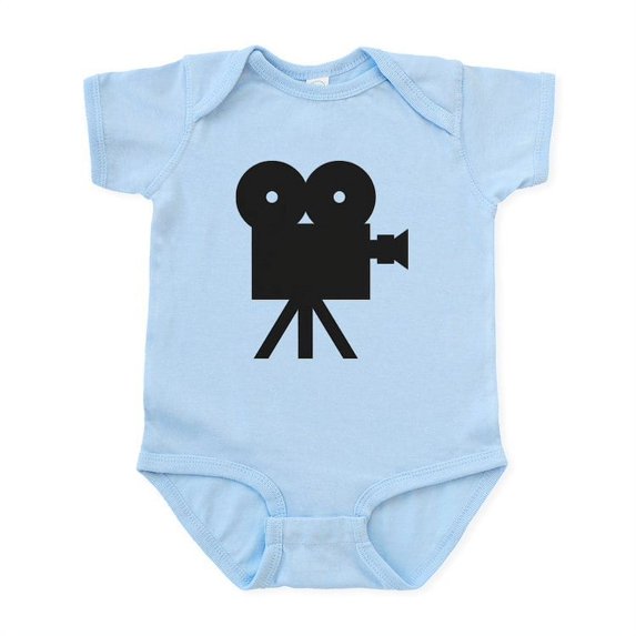 CafePress - Black Cine Camera Hollywood Infant Bodysuit - Baby Light Bodysuit, Size Newborn - 24 Months