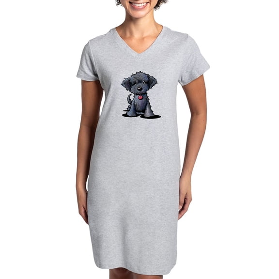 CafePress - Black Doodle Puppy - Women's Nightshirt