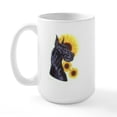thumbnail image 1 of CafePress - Black Great Dane W/ Sunflowers Large Mug - 15 oz Ceramic Large White Novelty Mug, 1 of 6