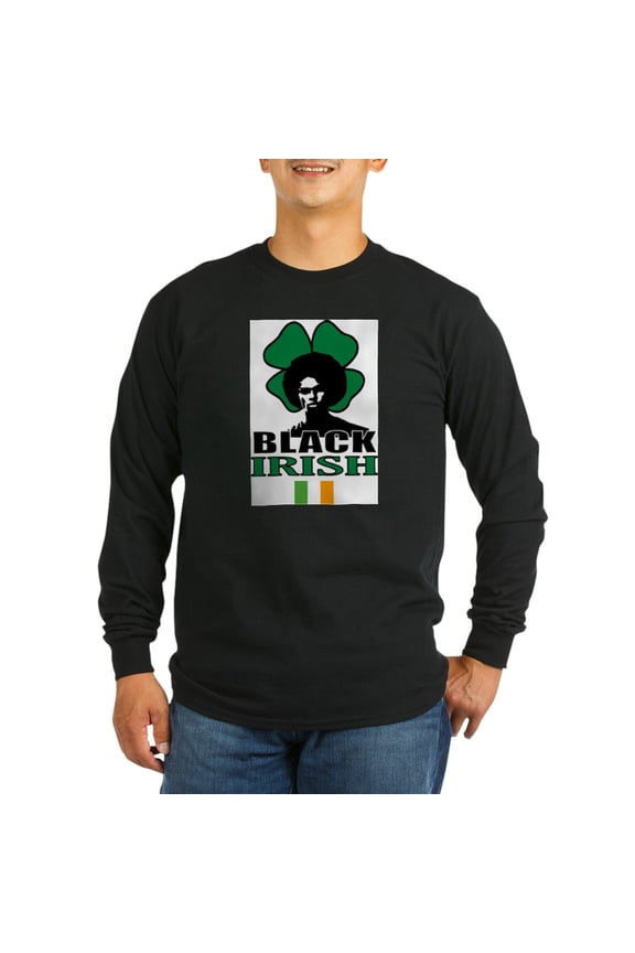 - Black Irish Long Sleeve T Shirt - Long Sleeve Dark T-Shirt