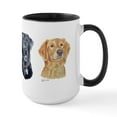 thumbnail image 1 of CafePress - Black Lab & Golden Retriever Large Mug - 15 oz Ceramic Large White Novelty Mug, 1 of 4