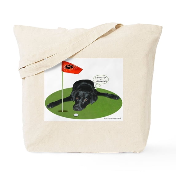 CafePress - Black Lab Golfer Tote Bag - Unisex Canvas Tote Bag, Beige, 1-Piece