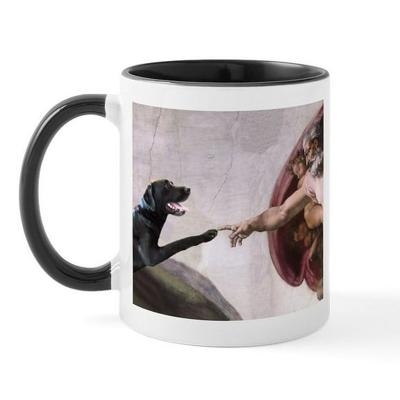 CafePress - Black Lab Mug - 11 oz Ceramic Mug - Novelty Coffee Tea Cup