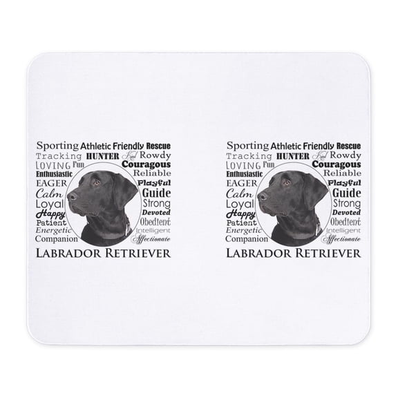 CafePress - Black Lab Traits - Non-slip Rubber Mousepad, Gaming Mouse Pad
