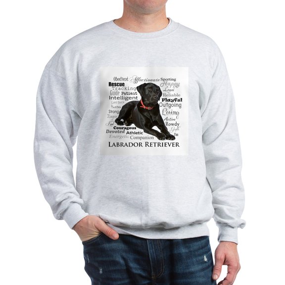 CafePress - Black Lab Traits Sweatshirt - Crew Neck Sweatshirt