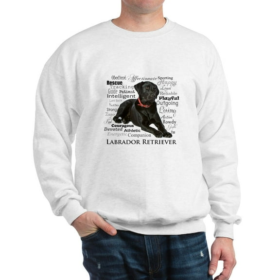 CafePress - Black Lab Traits Sweatshirt - Crew Neck Sweatshirt