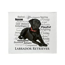 CafePress - Black Lab Traits Throw Blanket - Soft Fleece Throw Blanket, 50"x60" for All Ages