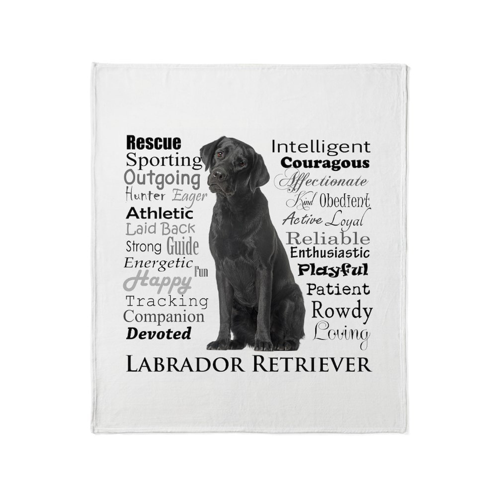 Vibrant Black Lab Dreams Quilted Blanket NCU0DV1637