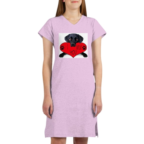 CafePress - Black Lab Valentine - Women's Nightshirt