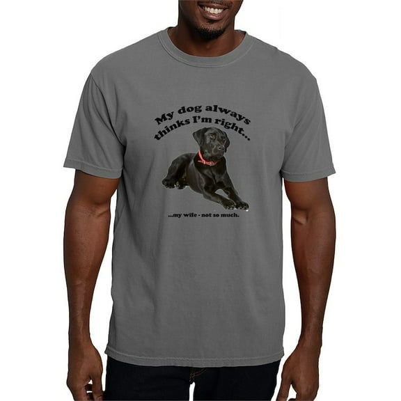 CafePress - Black Lab Vs Wife - Mens Comfort Colors Shirt