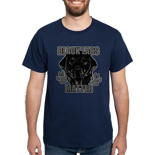 CafePress - Black Labs Matter Dark T Shirt - Men's Classic Cotton T-Shirts