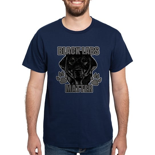 CafePress - Black Labs Matter Dark T Shirt - Men's Classic Cotton T-Shirts