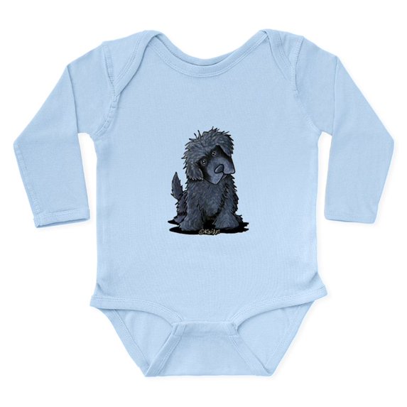 CafePress - Black Newfie Long Sleeve Infant Bodysuit - Long Sleeve Cotton Baby Bodysuit