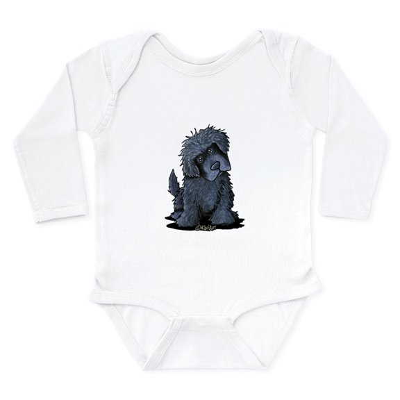 CafePress - Black Newfie Long Sleeve Infant Bodysuit - Long Sleeve Cotton Baby Bodysuit